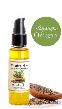 Chiafrø olje, kaldpresset, 60 ml m/pumpe