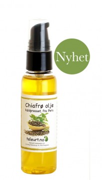 Chiafrø olje, kaldpresset, 60 ml m/pumpe