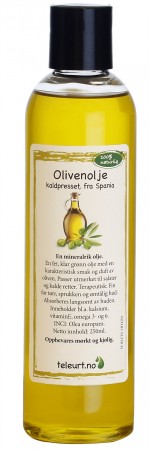 Olivenolje kaldpresset (Olea europaea) Spania, 250ml