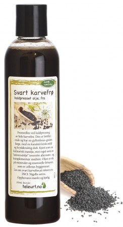 Svart karvefrø kaldpresset  (Nigella sativa) 250ml