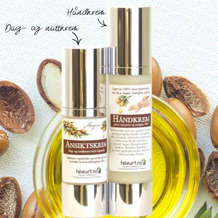 Argan pakke - ansiktskrem og håndkrem