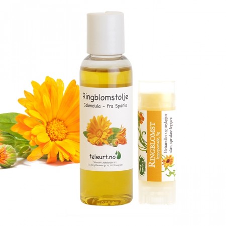 60ml ringblomstolje og ringblomst leppepomade