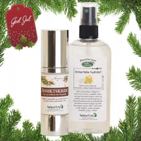 Argan ansiktskrem og Immortelle hydrolat 125ml