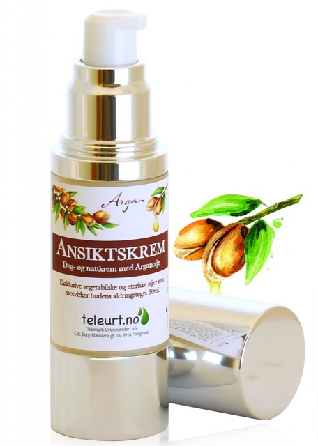 Argan ansiktskrem med airless pumpe