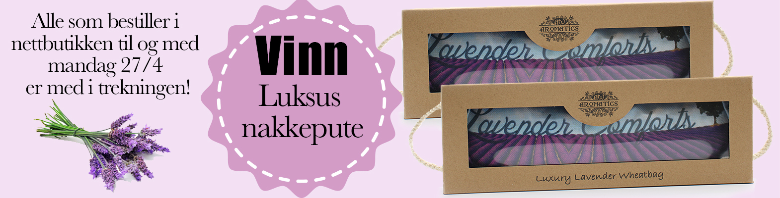 Vinn lavendel nakkepute