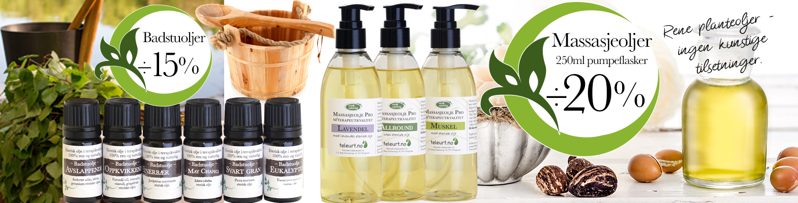 Massasjeoljer badstuoljer